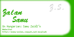 zalan samu business card